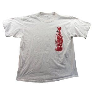 Coca-Cola Men's T-Shirt XL White Casual Graphic Tee